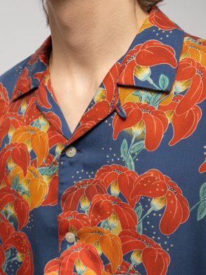 Chemise manches courtes à fleurs en tencel  - Arviid