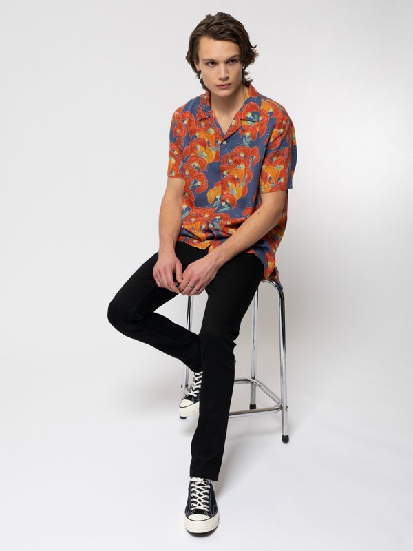 Chemise manches courtes à fleurs en tencel  - Arviid