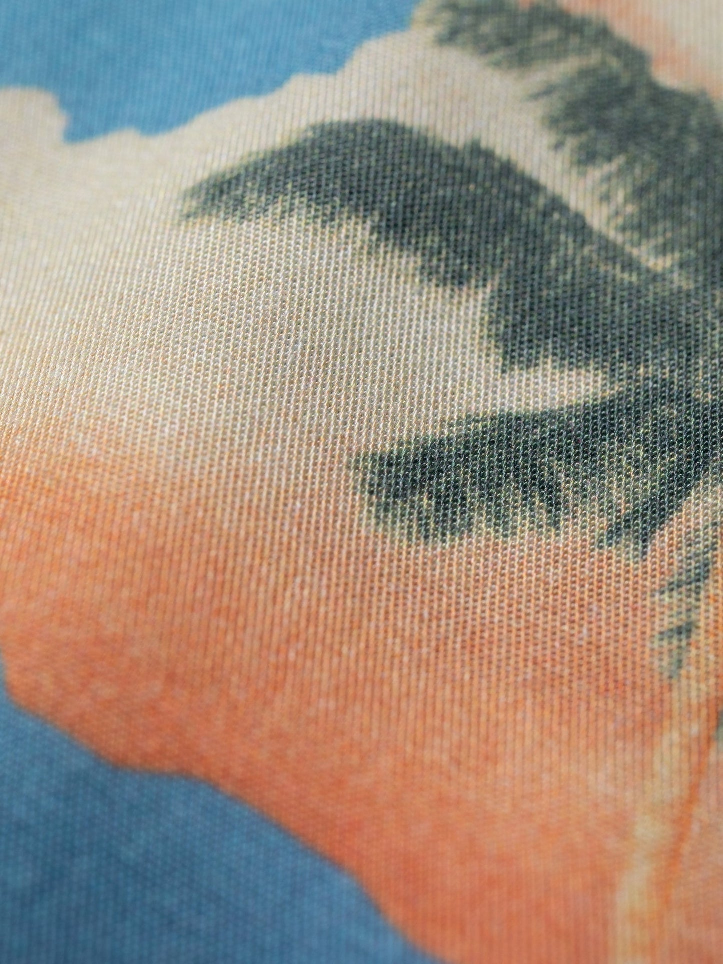 Chemise manches courtes bleue à motifs en tencel - arvid hawaii azure