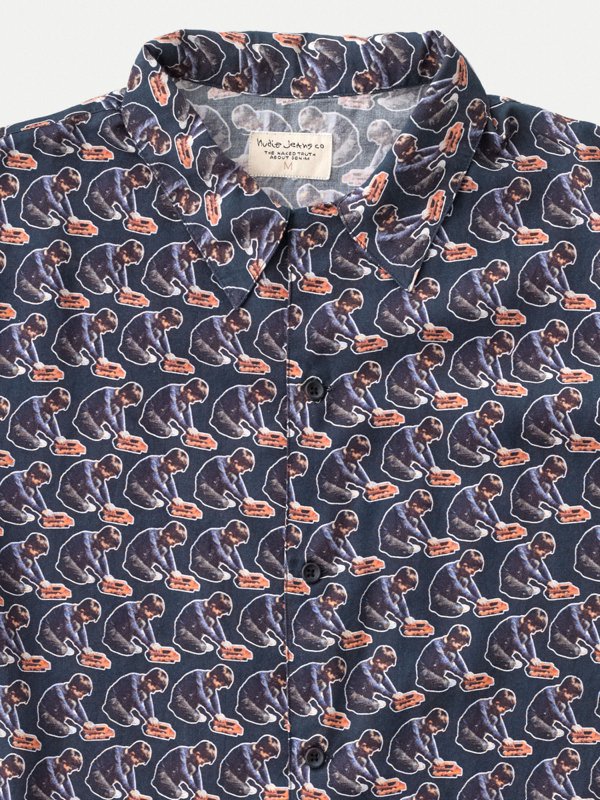 Chemise imprimé manches courtes en tencel - Arvid