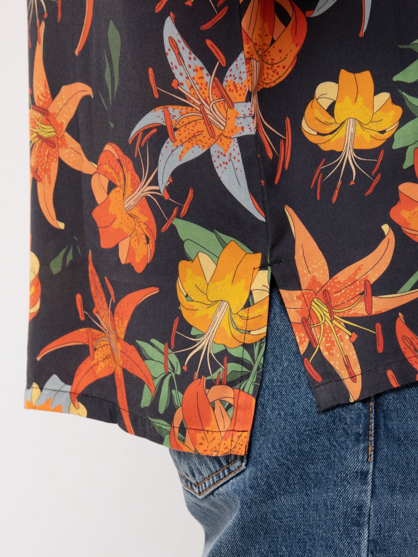 Chemise à manches courtes imprimée en coton bio - Arvid Lilies