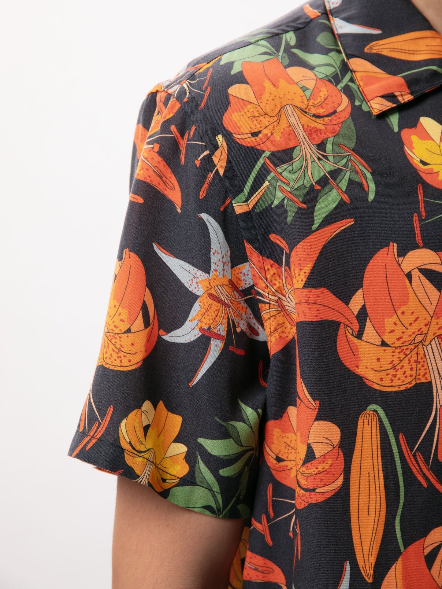 Chemise à manches courtes imprimée en coton bio - Arvid Lilies