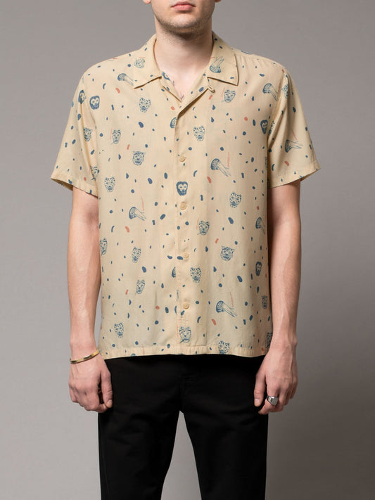 Chemise manches courtes à motifs en coton bio - Arvid Misfit