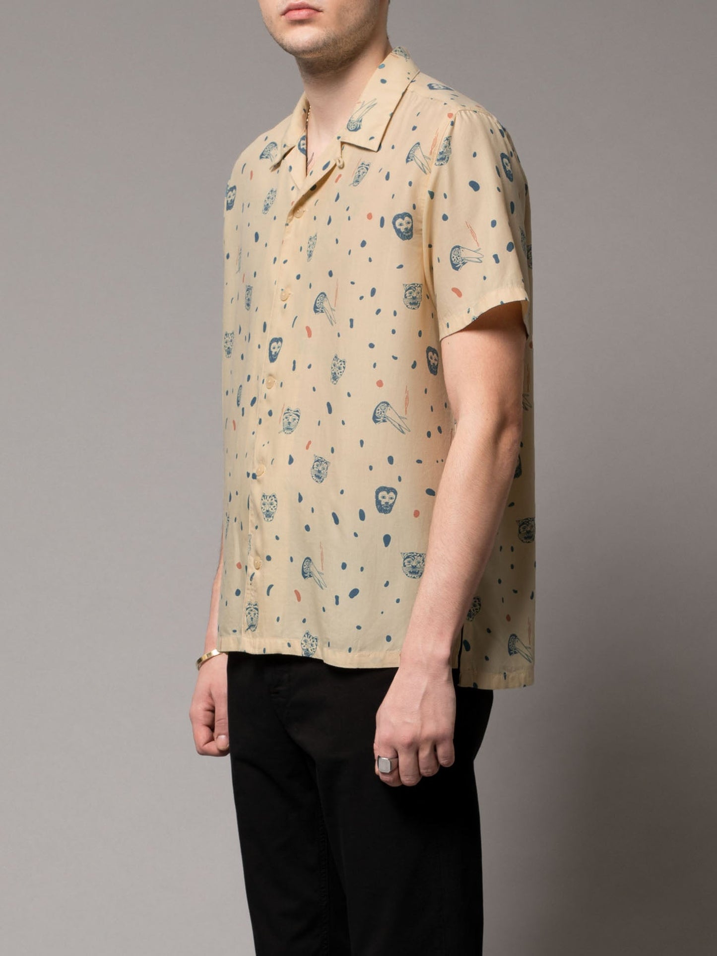 Chemise manches courtes à motifs en coton bio - Arvid Misfit