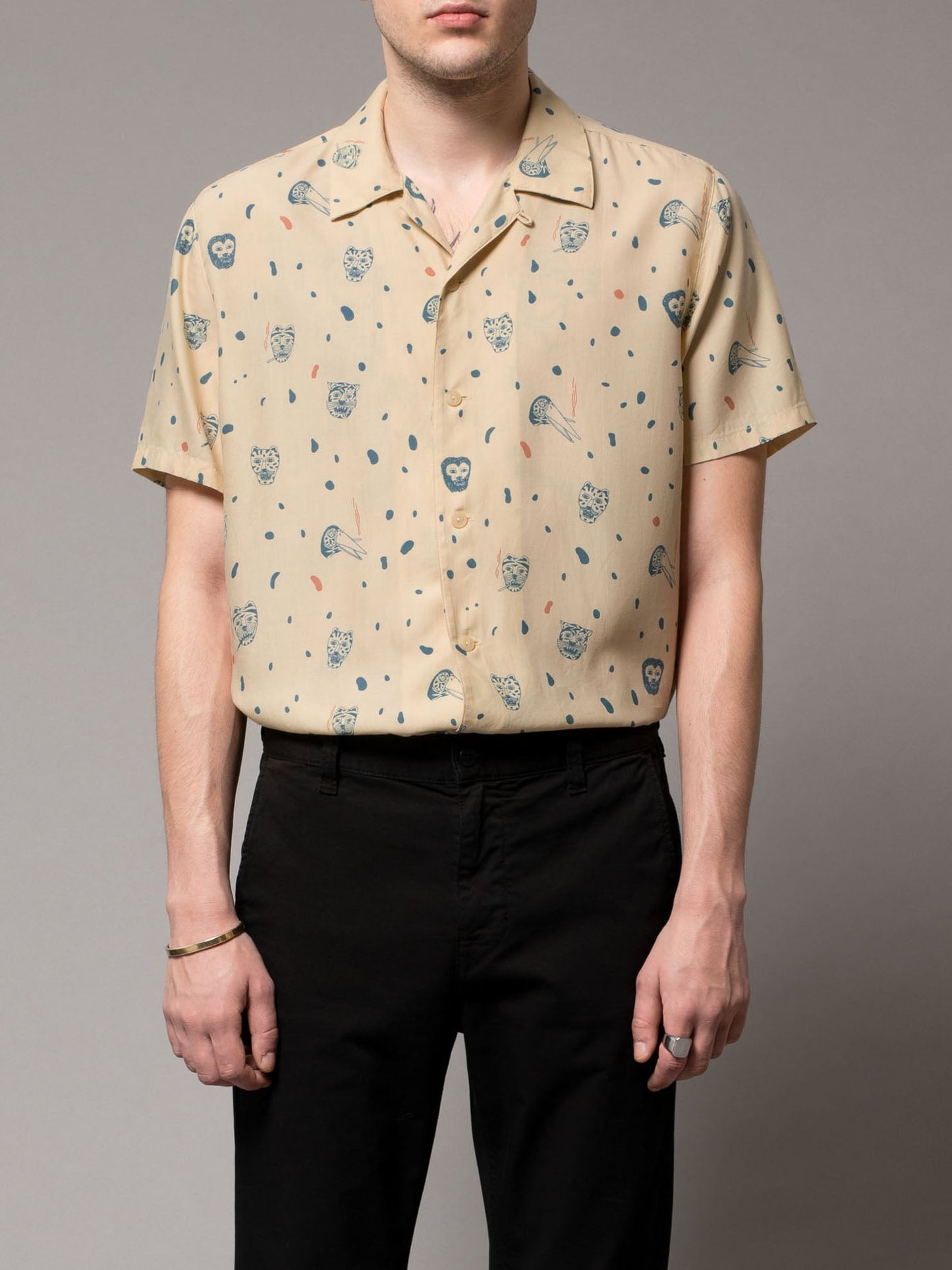 Chemise manches courtes à motifs en coton bio - Arvid Misfit