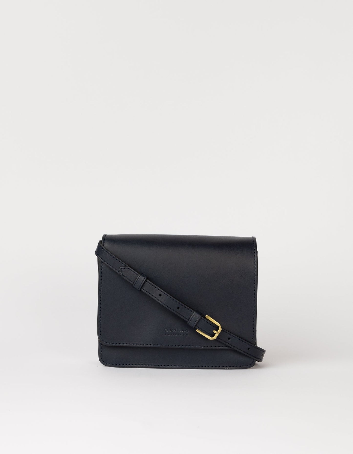 Sac à main en cuir | bleu "audrey mini - midnight blue classic leather"