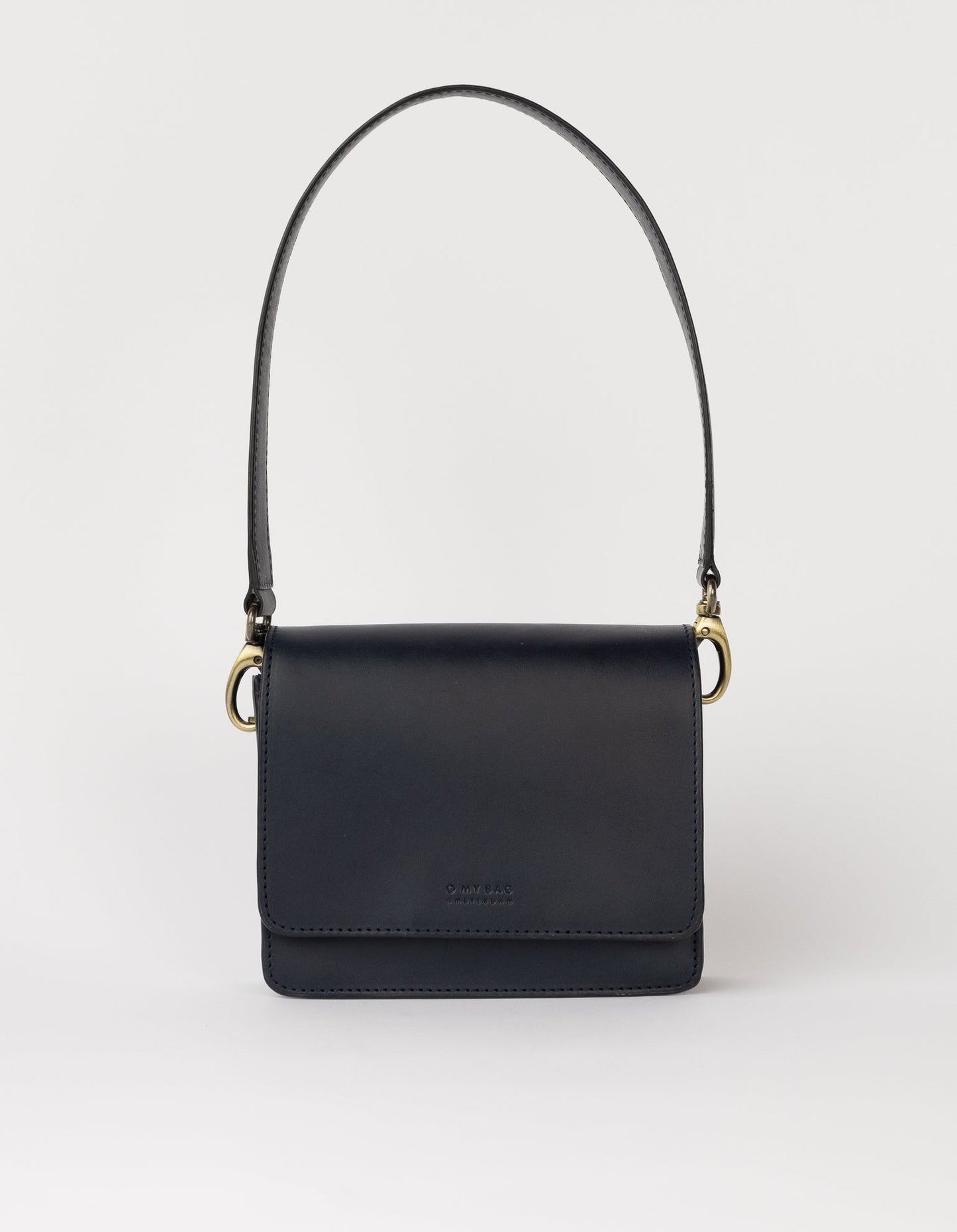 Sac à main en cuir | bleu "audrey mini - midnight blue classic leather"