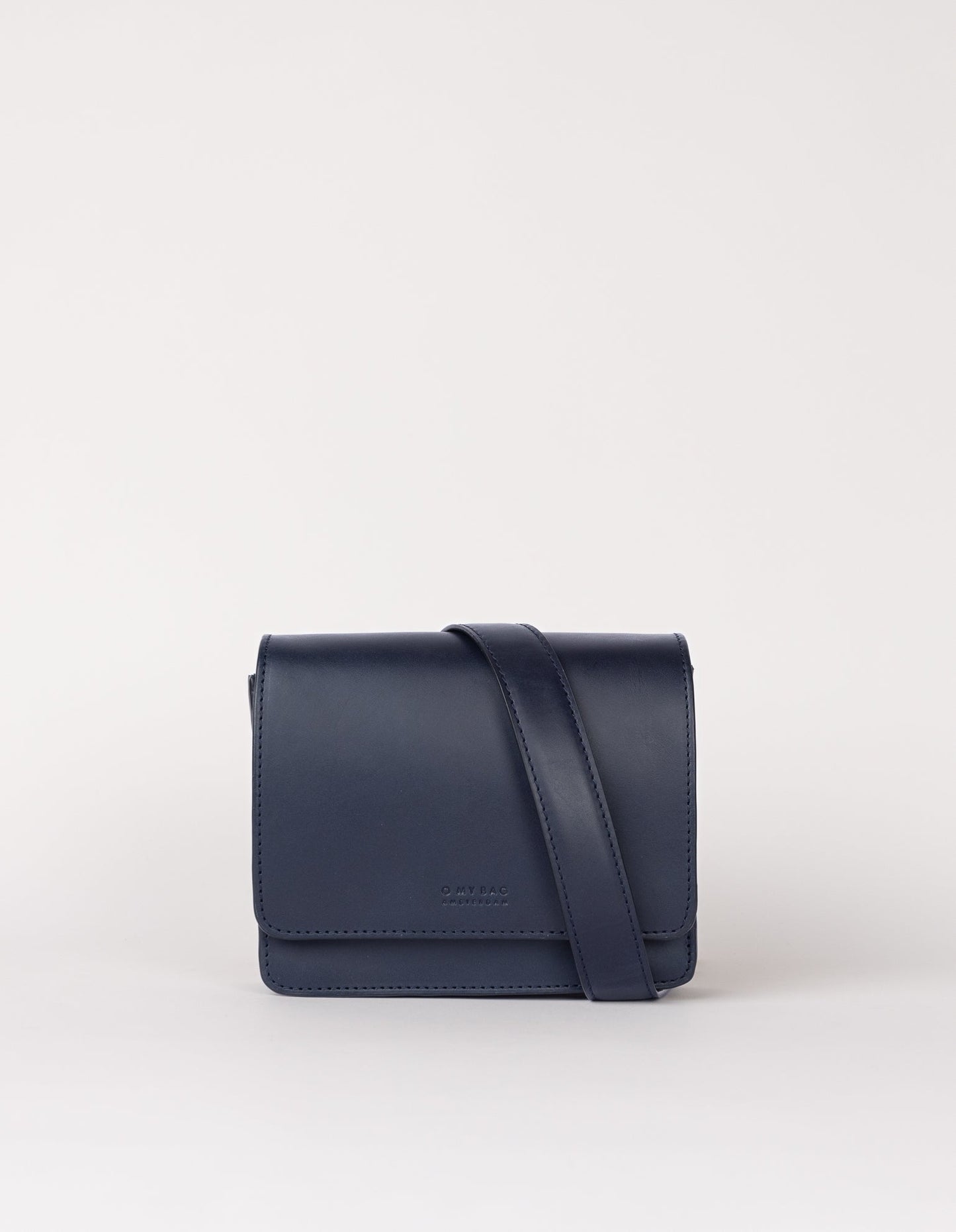 Sac à main en cuir | bleu "audrey mini - midnight blue classic leather"