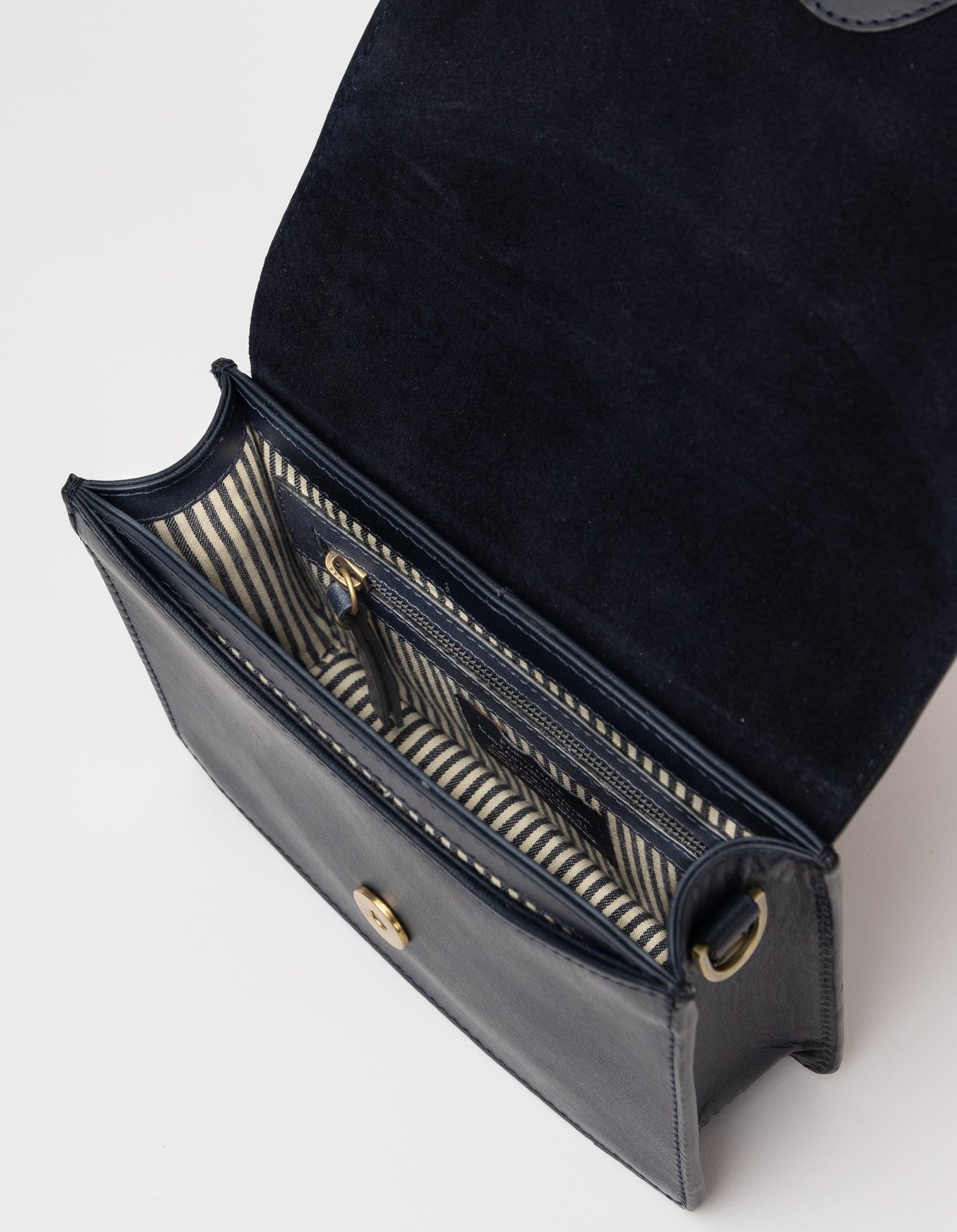 Sac à main en cuir | bleu "audrey mini - midnight blue classic leather"