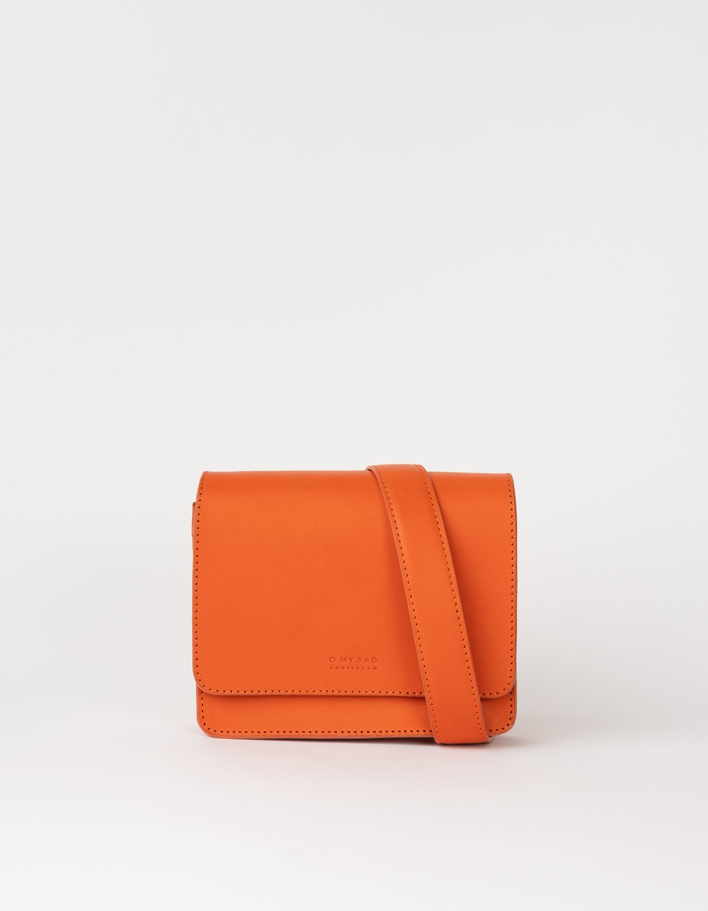 Sac à main | orange "audrey mini - tangerine classic leather"