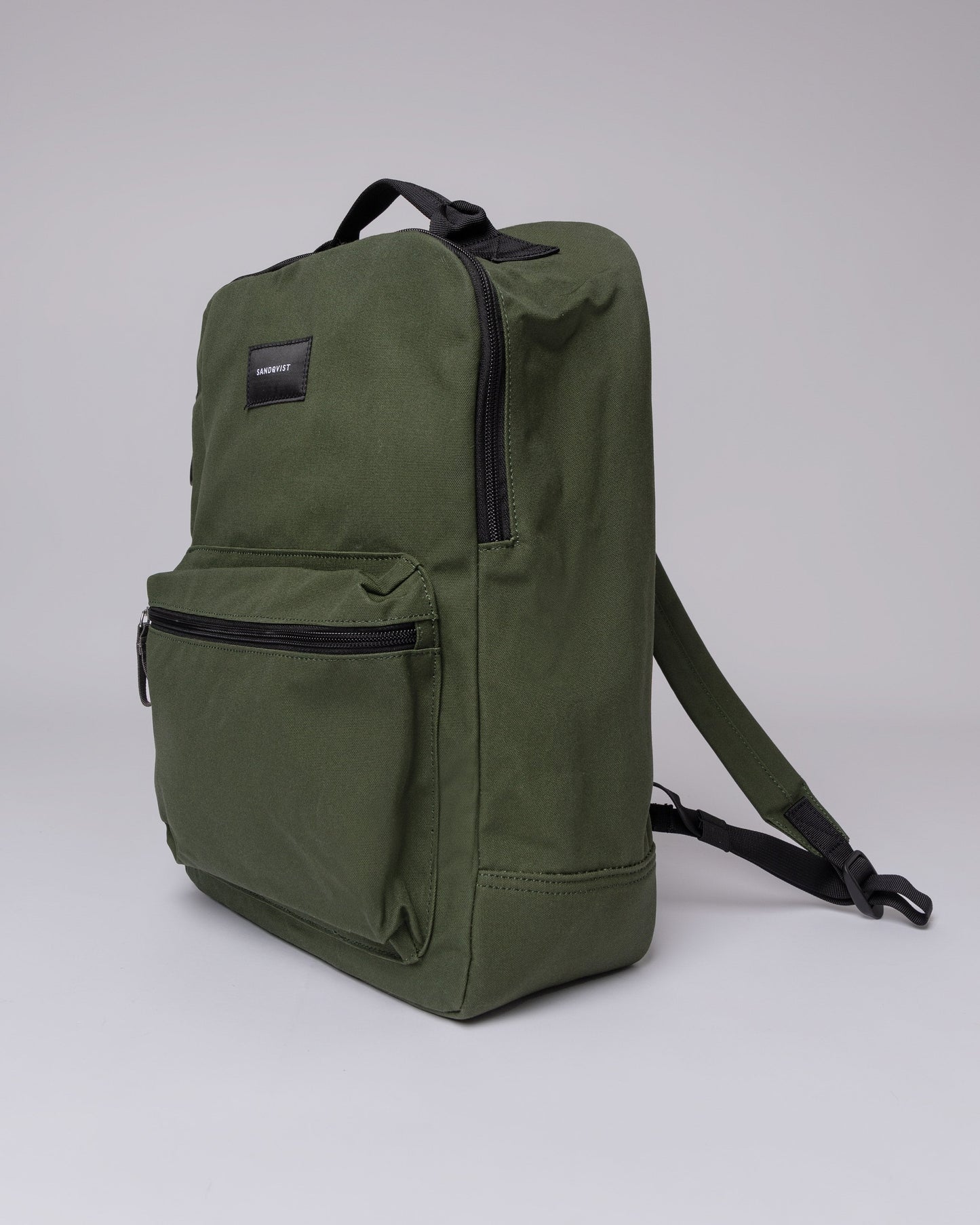 Sac à dos vert en coton bio et matière recyclée - august dawn green
