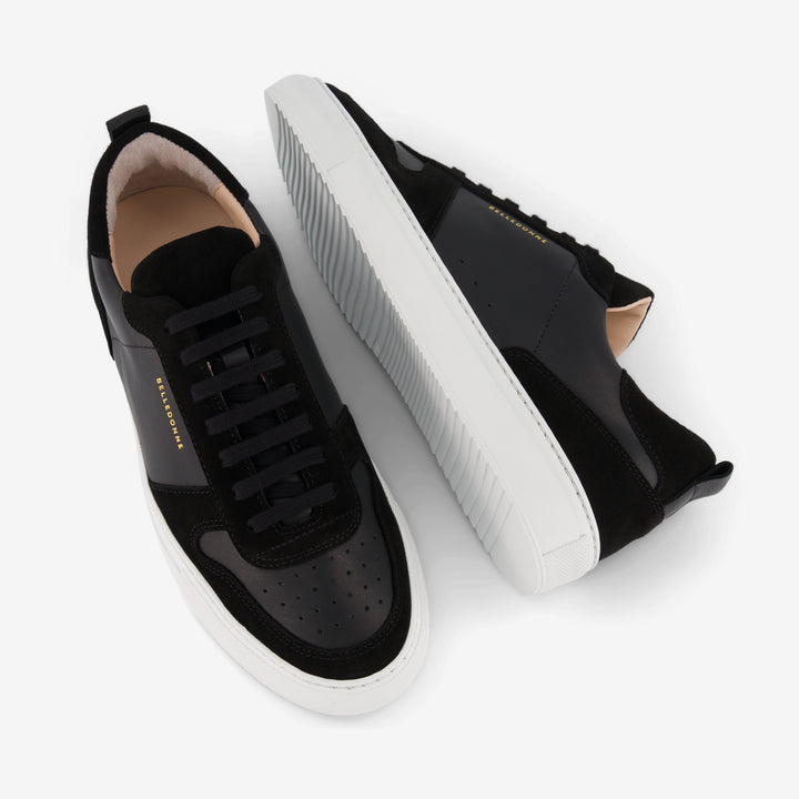 Baskets en cuir certifié | noires "b0 black"
