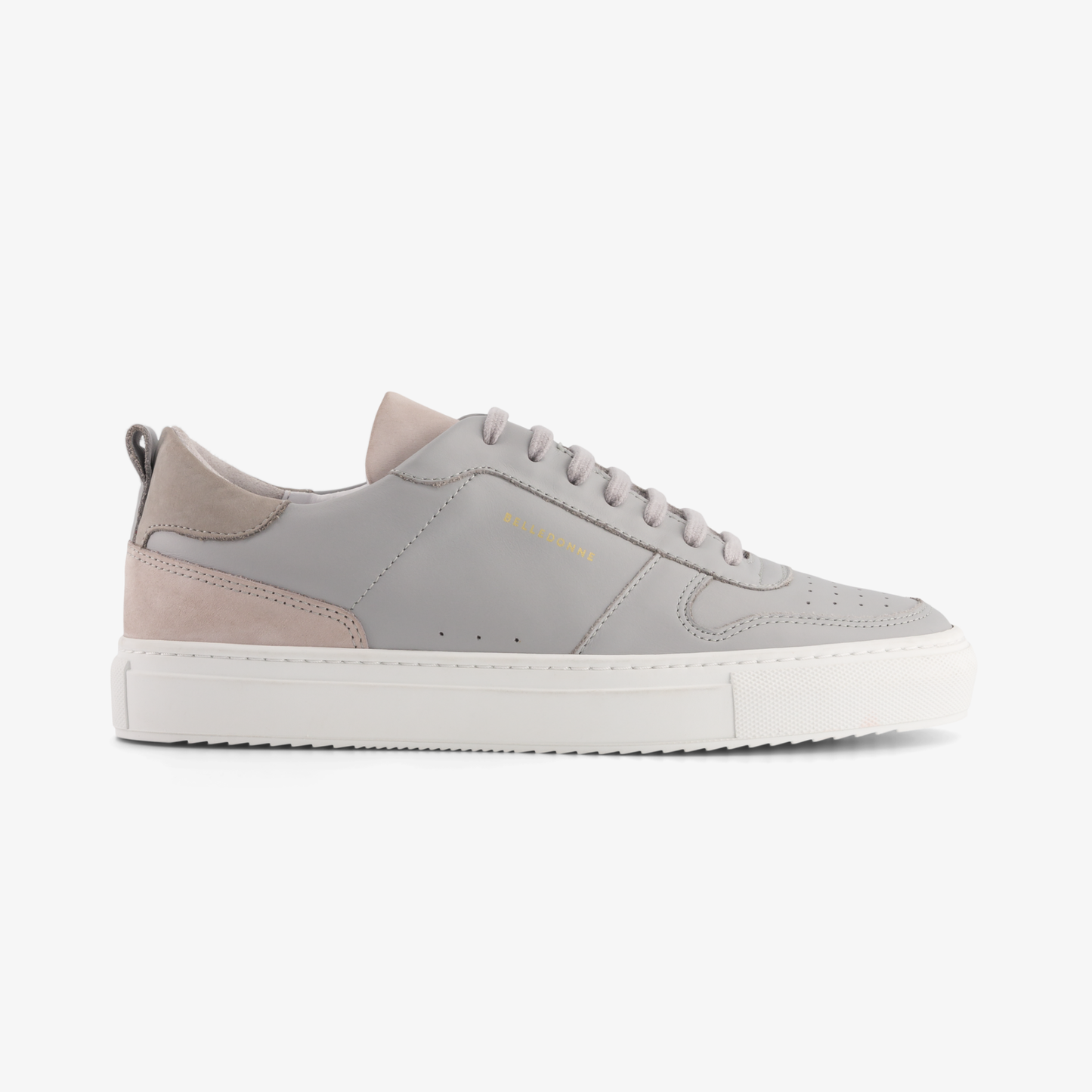 Baskets grises en cuir certifié - b0 gris