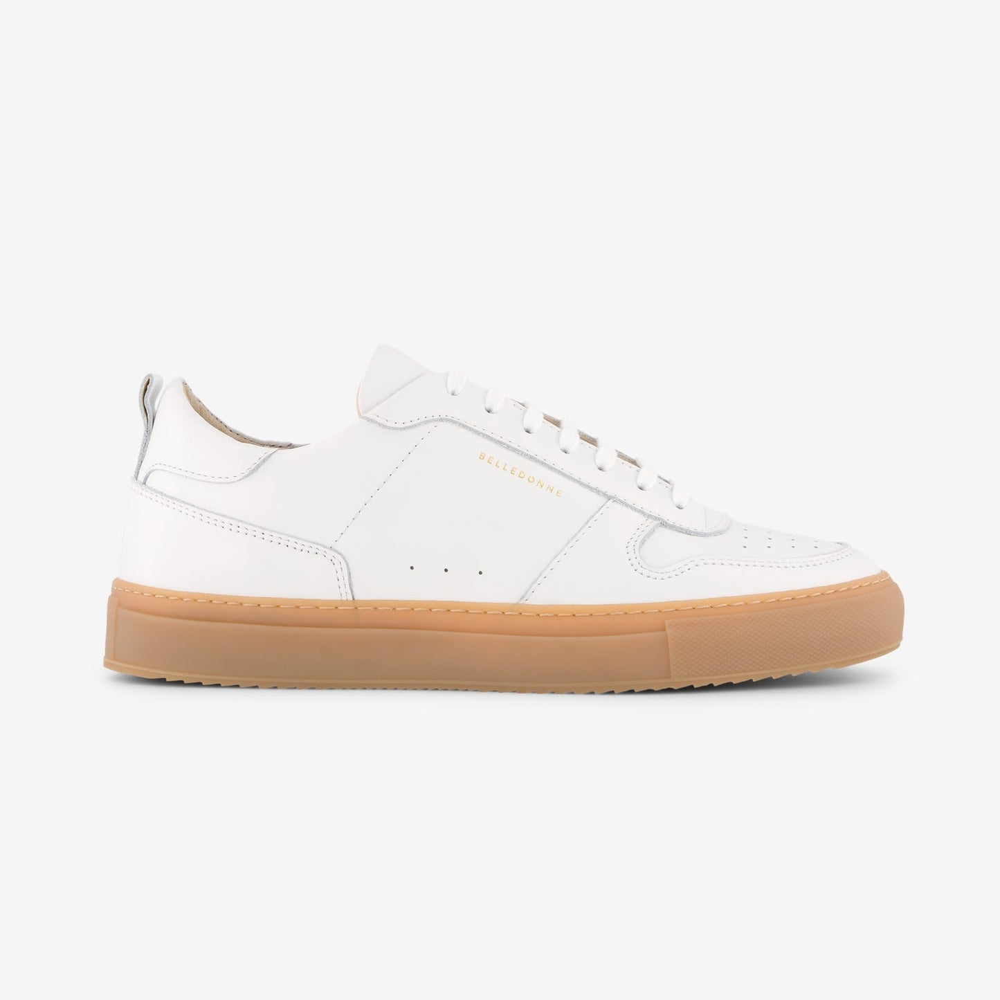 Baskets en cuir certifié | blanches "b0 gum white"