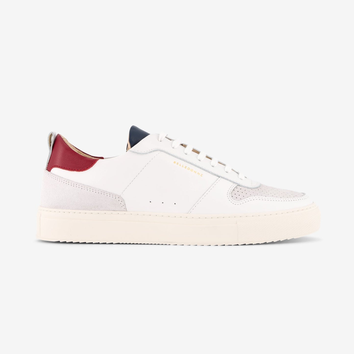 Baskets en cuir certifié | bordeaux et marines "b0 bordeaux / marine"
