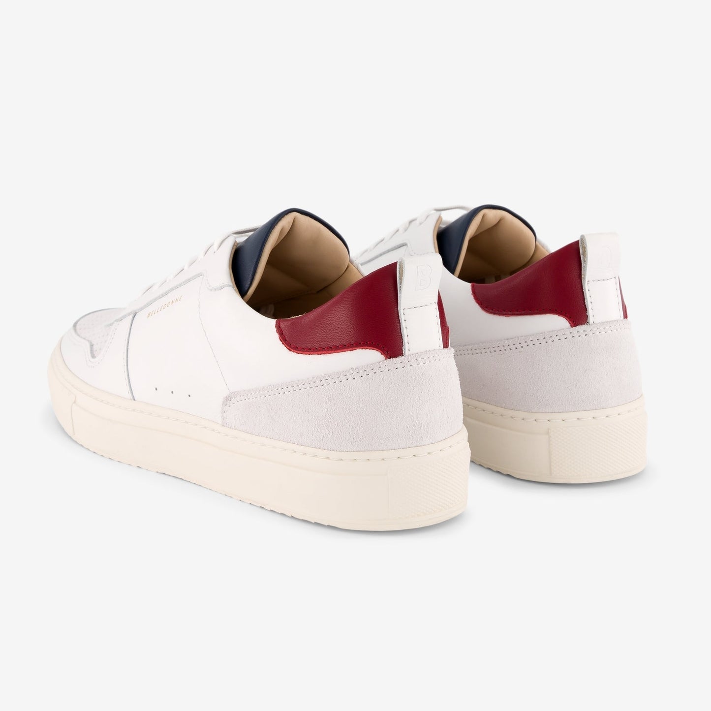 Baskets en cuir certifié | bordeaux et marines "b0 bordeaux / marine"