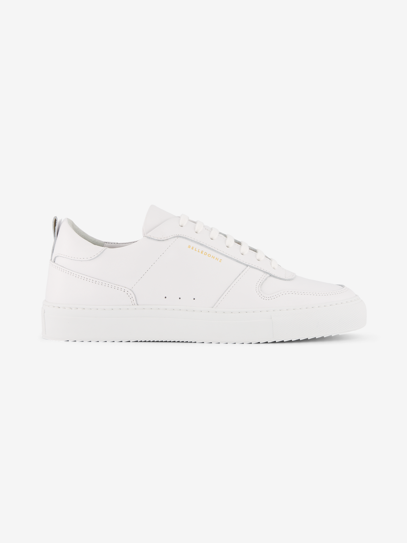 Baskets basses en cuir certifié | blanc "b0 full white"