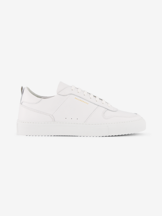 Baskets basses en cuir certifié | blanc "b0 full white"