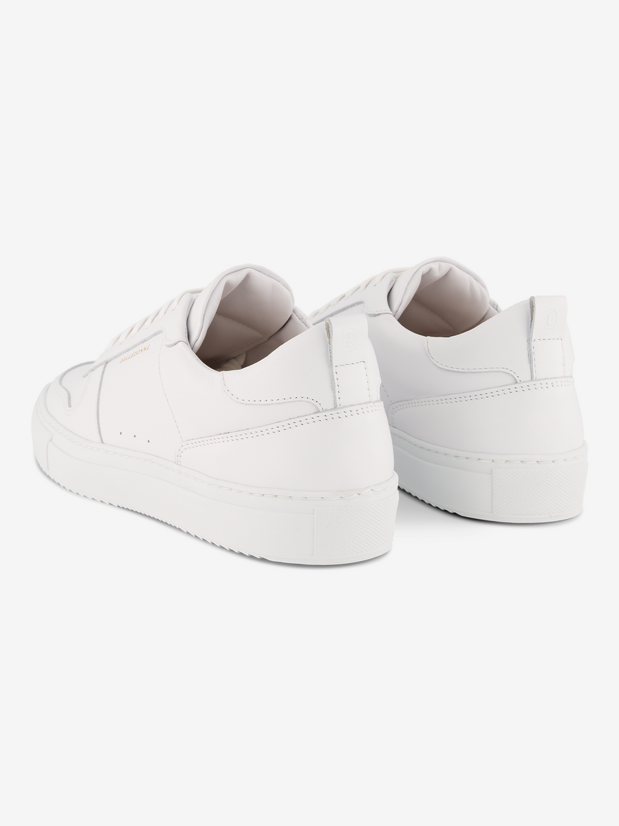 Baskets basses en cuir certifié | blanc "b0 full white"