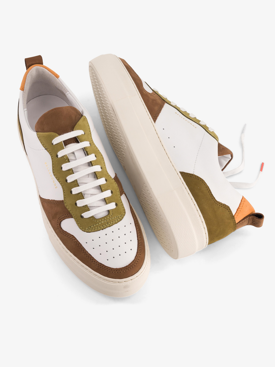 Baskets en cuir certifié | multicolore "B0 Playground retro - Autumn"