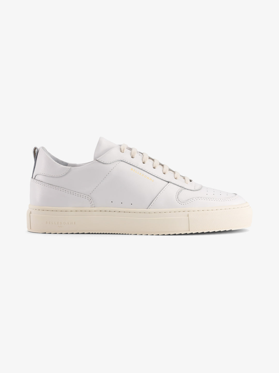 Baskets en cuir certifié | blanches "b0 monochrome white"