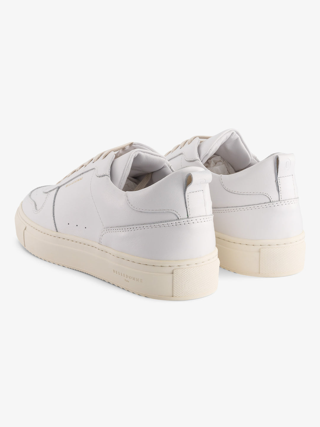 Baskets en cuir certifié | blanches "b0 monochrome white"