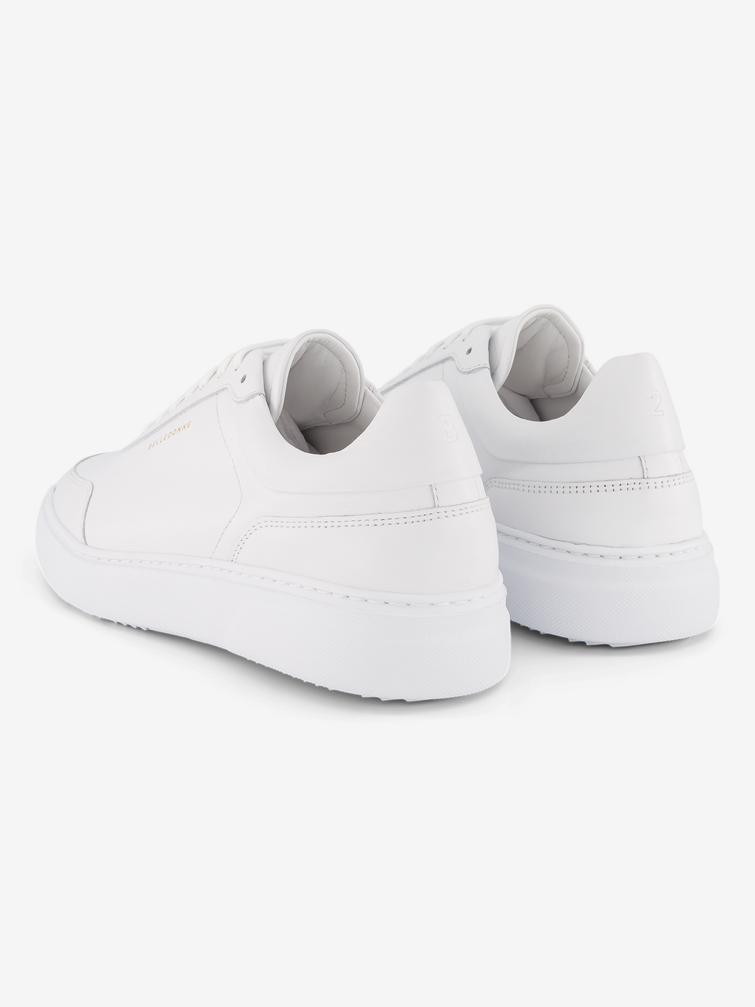 Baskets basses en cuir certifié | blanc "b2 monochromes full white"