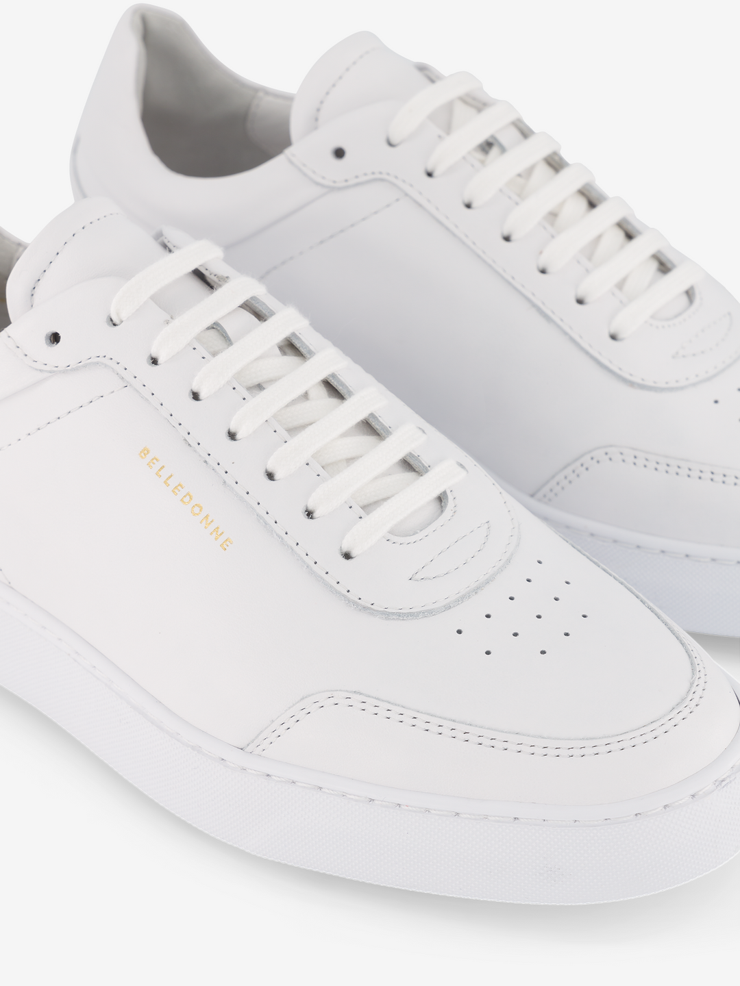 Baskets basses en cuir certifié | blanc "b2 monochromes full white"