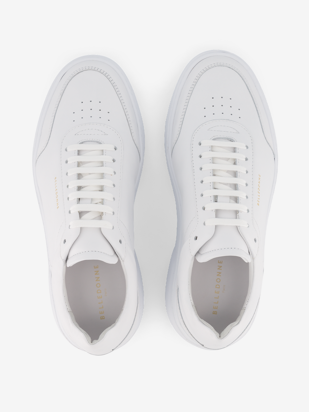Baskets basses en cuir certifié | blanc "b2 monochromes full white"