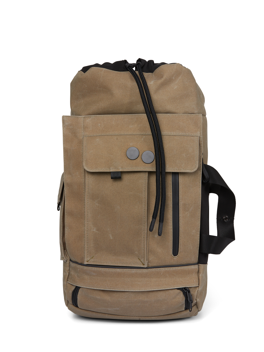 Sac à dos waxé marron recyclé - blok medium