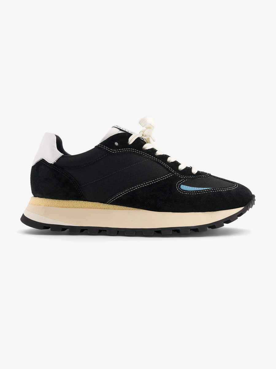 Baskets noires en cuir certifié | b6 black