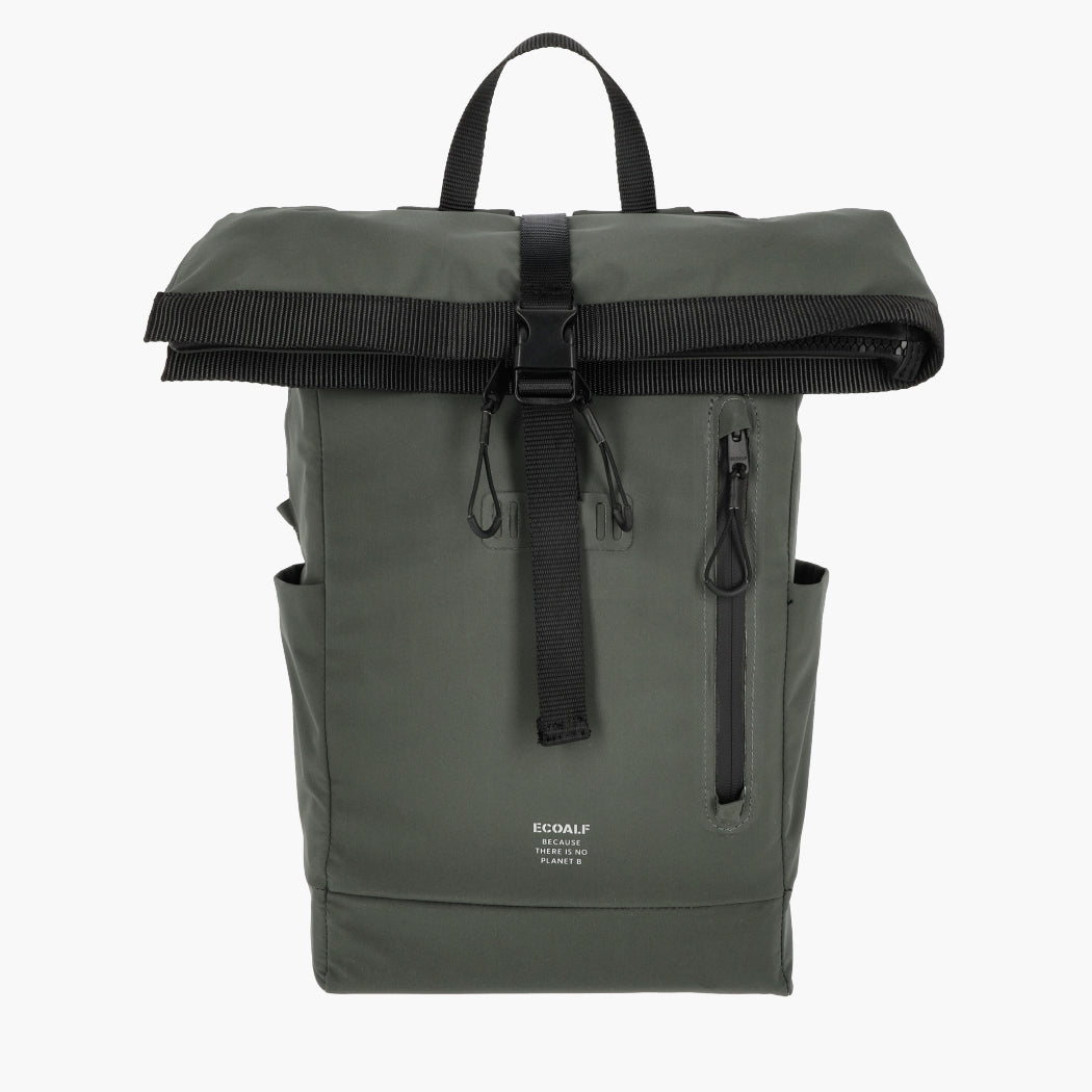 Sac à dos roll top recyclé kaki - SKOPIE