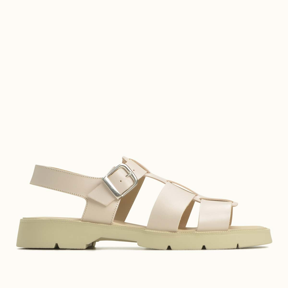 Sandales made in France en cuir tannage végétal certifié | Rose "ballast vgt"