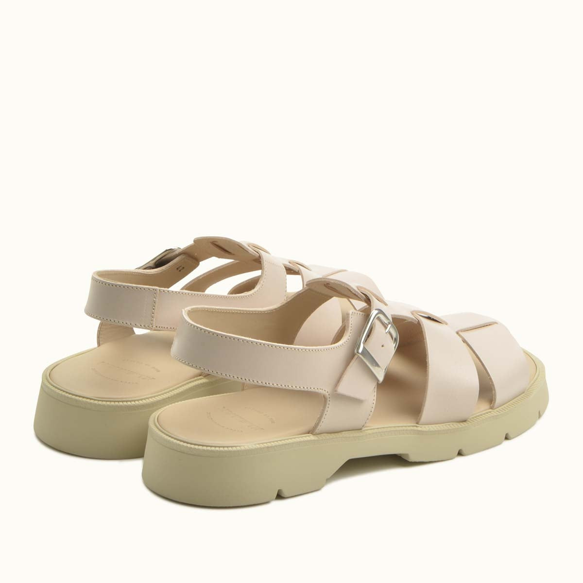 Sandales made in France en cuir tannage végétal certifié | Rose "ballast vgt"
