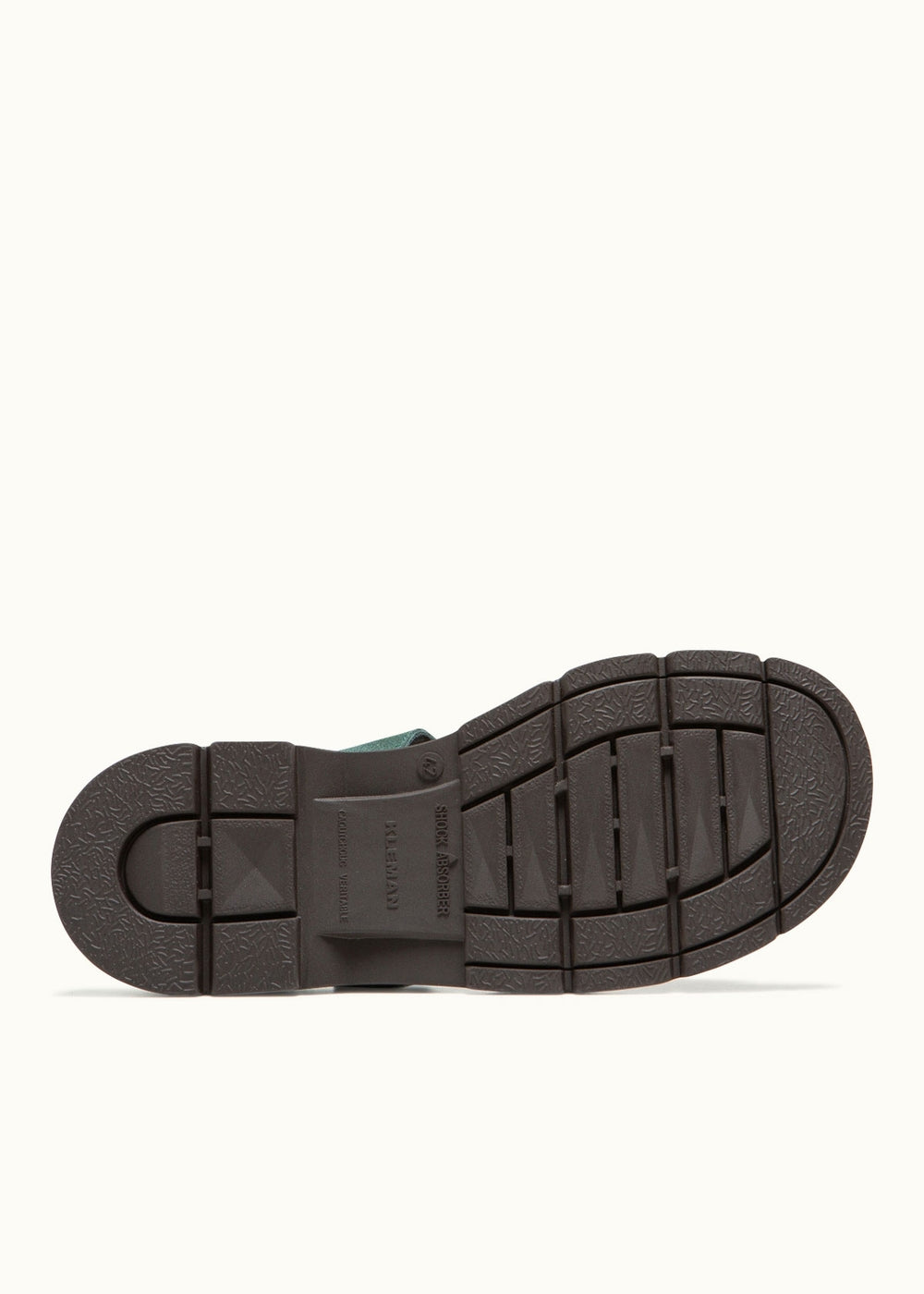 Sandales en cuir certifié | bicolore "ballast vv - vert+marron"