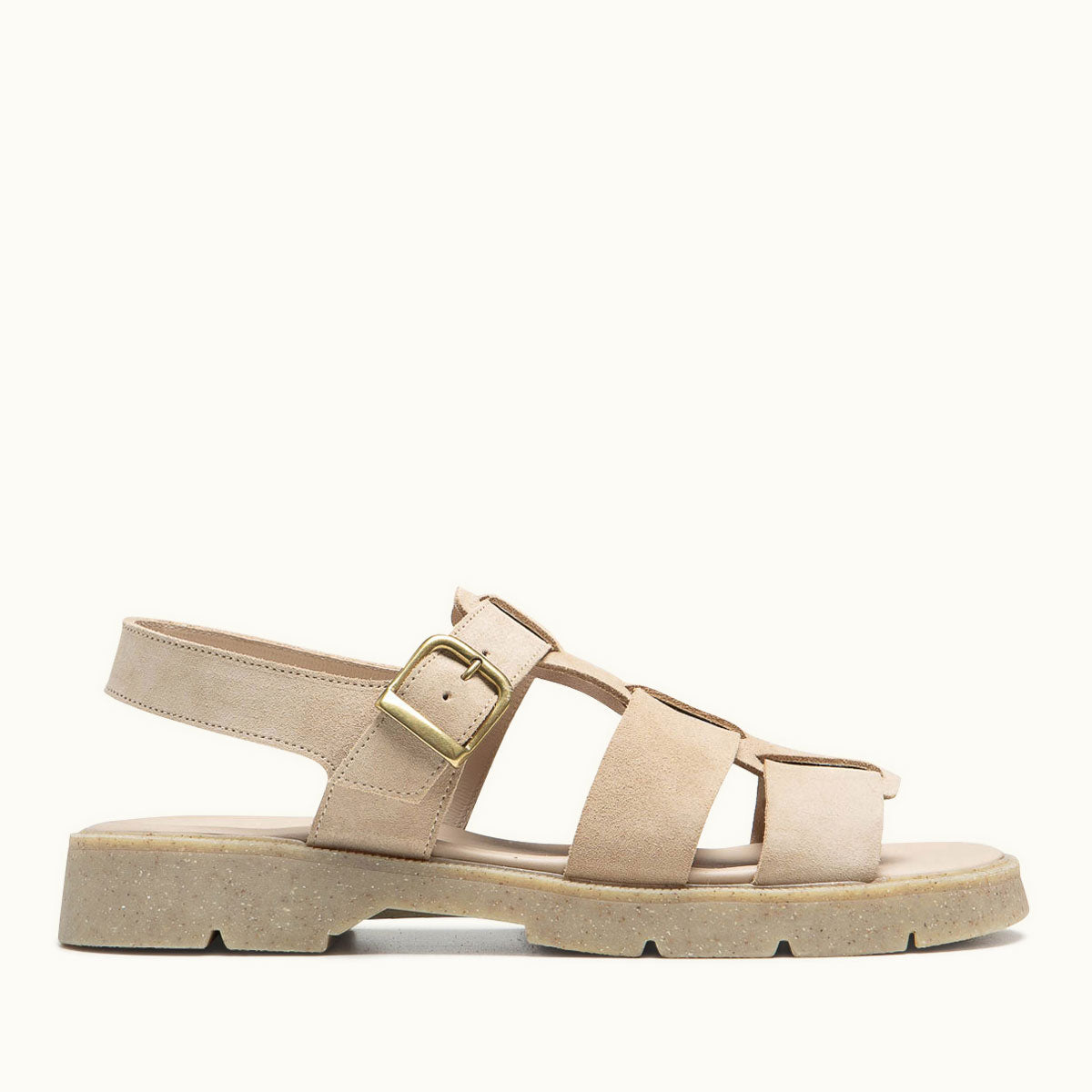 Sandales made in france en cuir suède certifié | Beige "sandales ballast v beige"