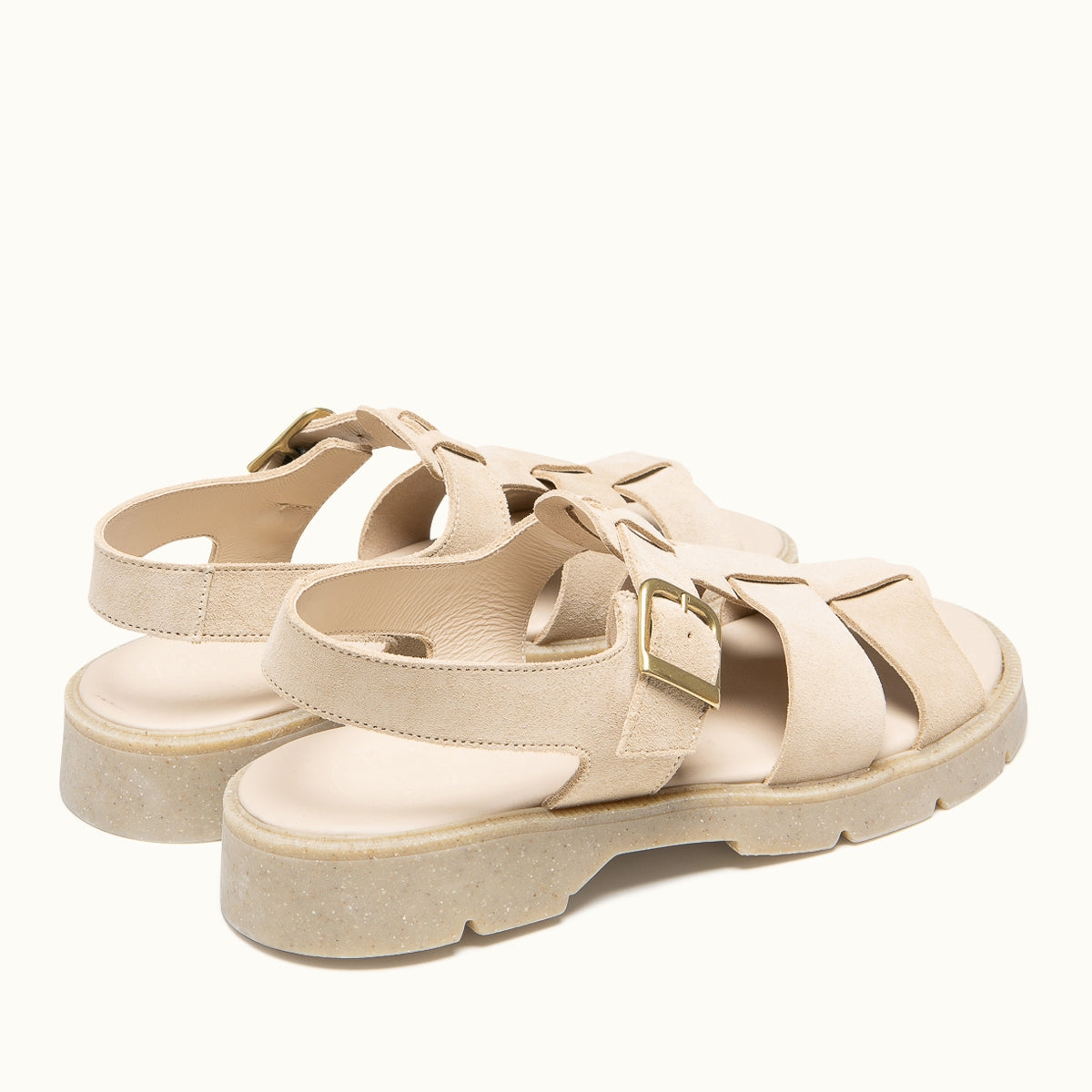 Sandales made in france en cuir suède certifié | Beige "sandales ballast v beige"