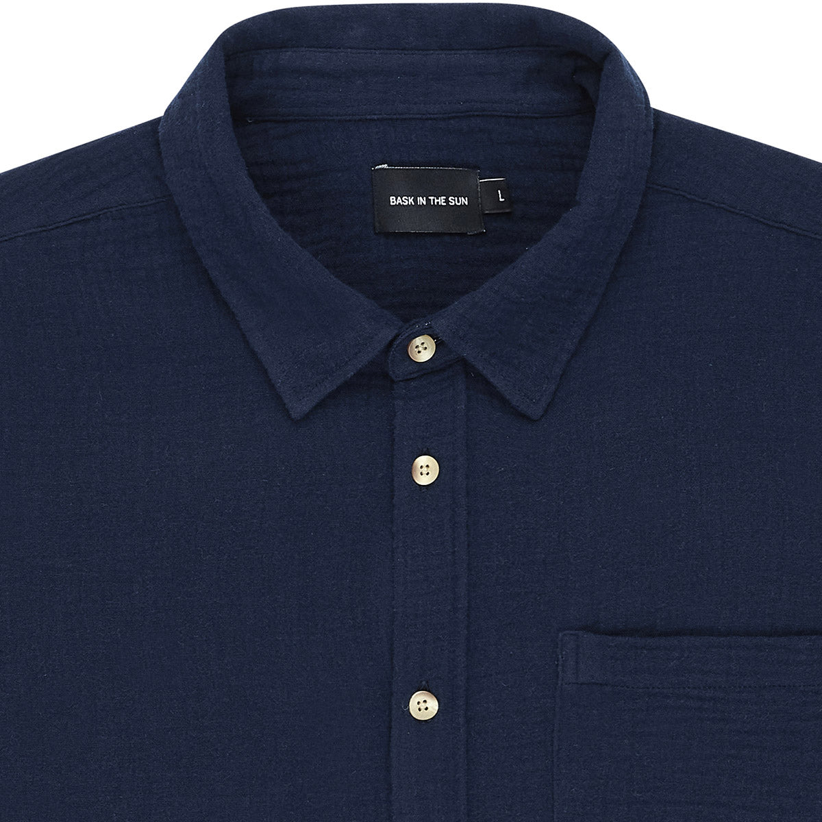Chemise marine en gaze de coton bio - navy oihana shirt