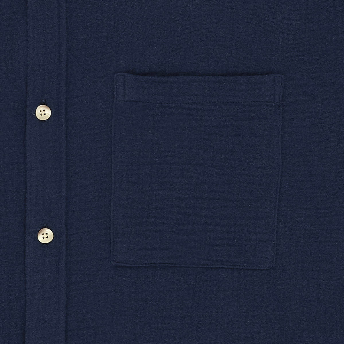 Chemise marine en gaze de coton bio - navy oihana shirt