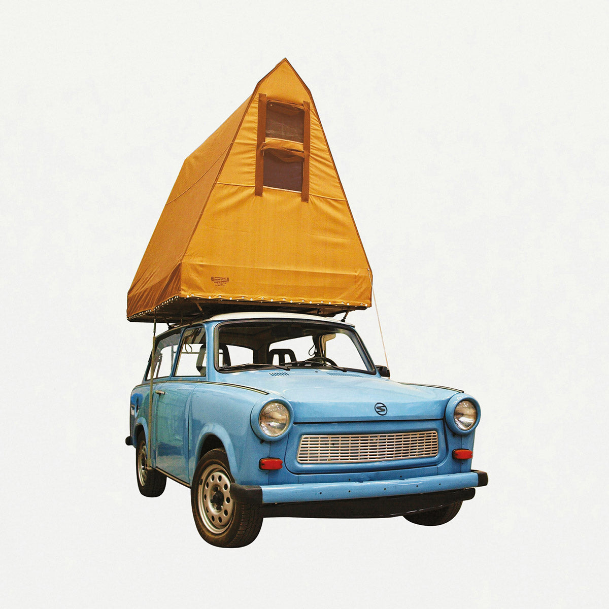 T-shirt imprimé en coton bio | Blanc "natural trabant tee"