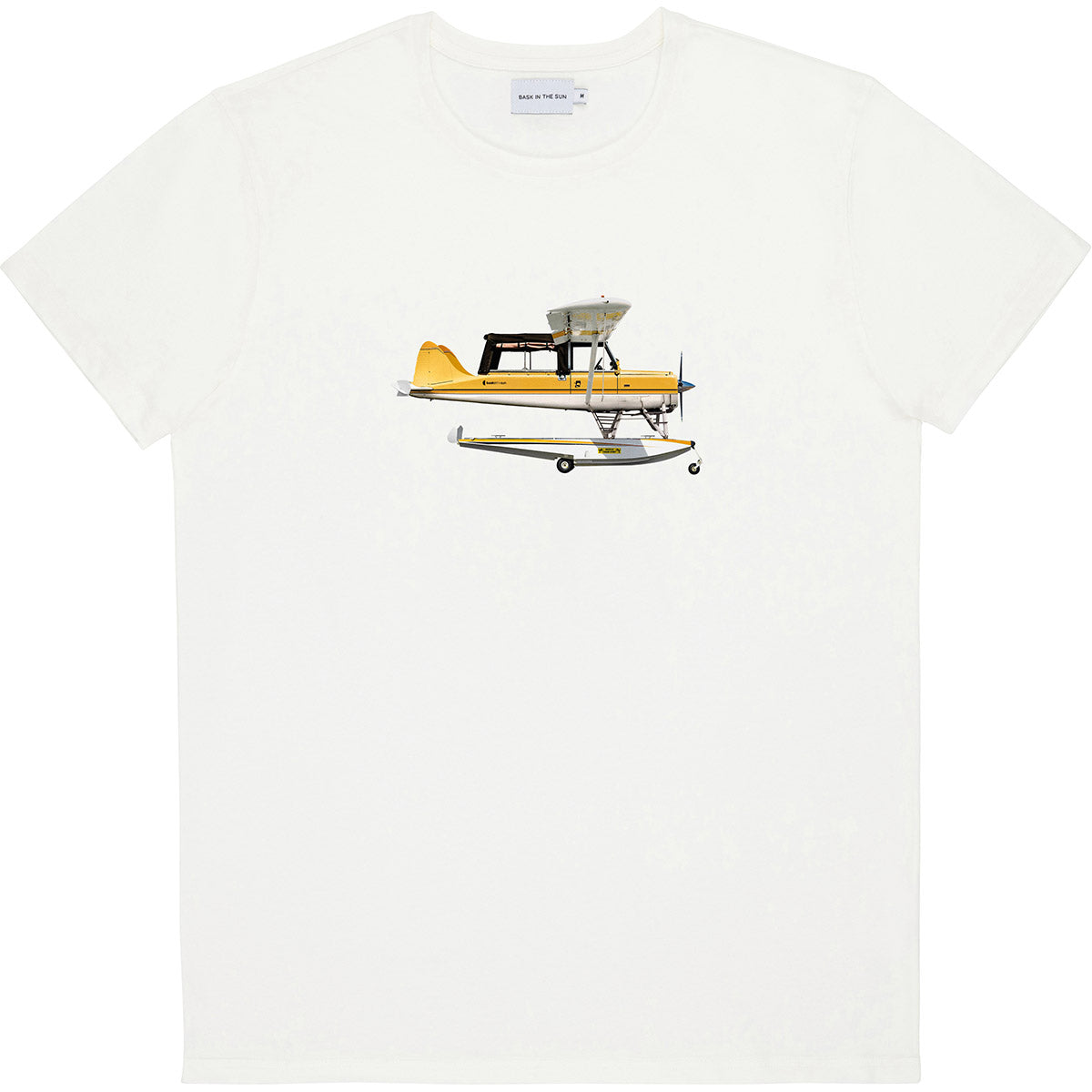 T-shirt imprimé en coton bio | Blanc "natural aerocar tee"