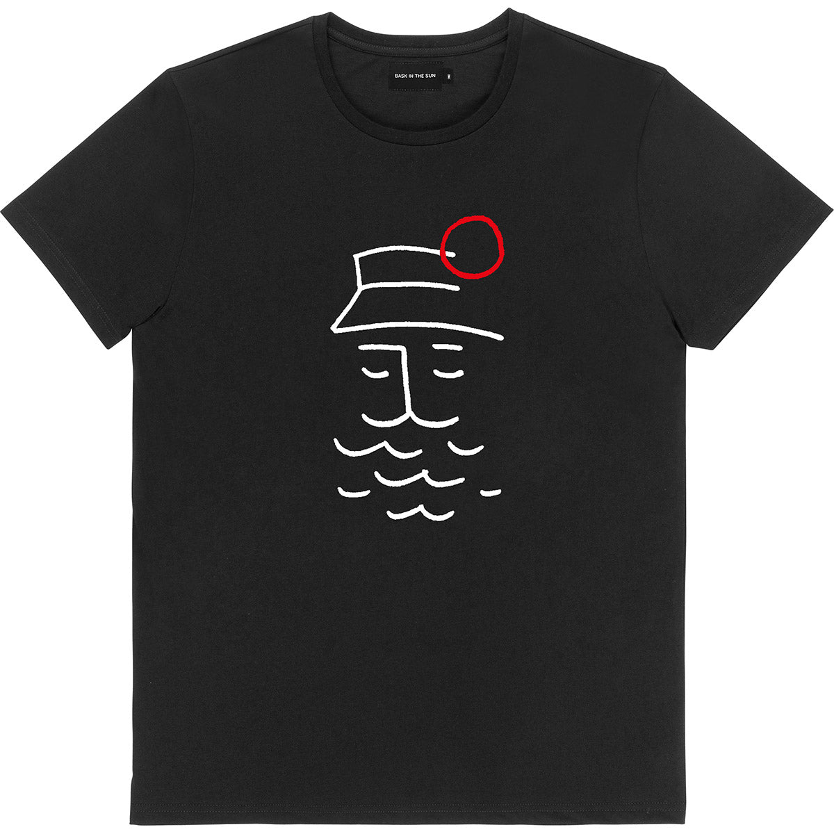 T-shirt noir imprimé en coton bio - black boatman tee