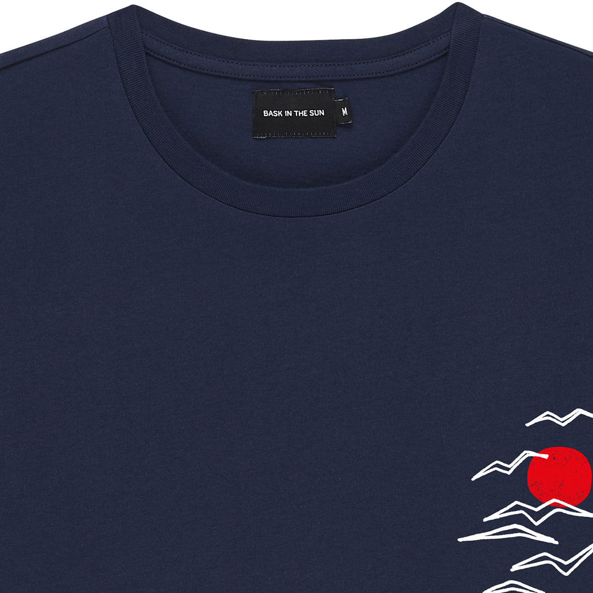 T-shirt marine imprimé en coton bio - navy birds tee