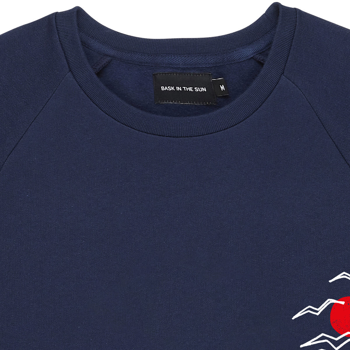 sweat marine imprimé en coton bio - navy birds sweat