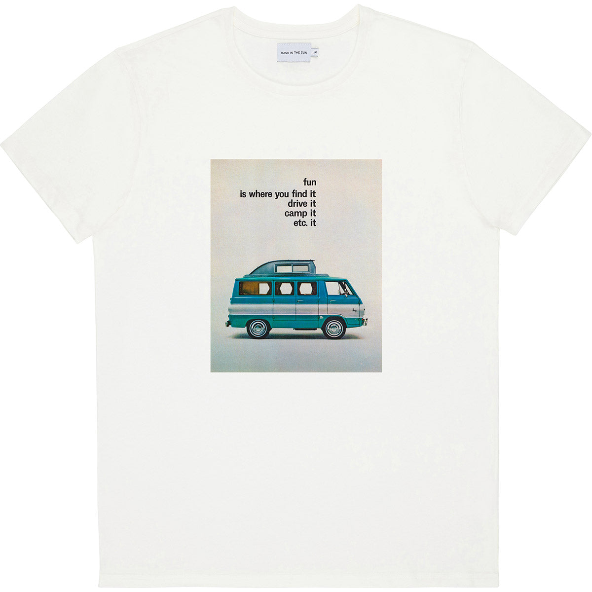 T-shirt imprimé en coton bio | Blanc "fun natural"