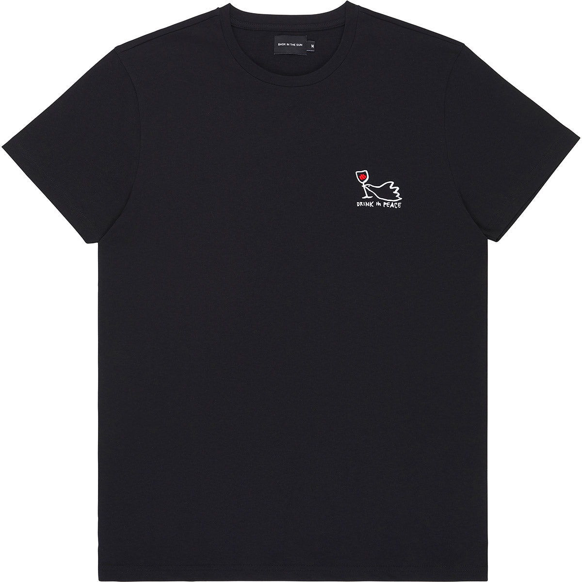 T-shirt imprimé en coton bio | Noir "peace black"