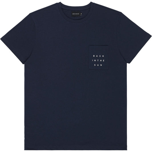 T-shirt imprimé en coton bio | Marine "sunrise navy"
