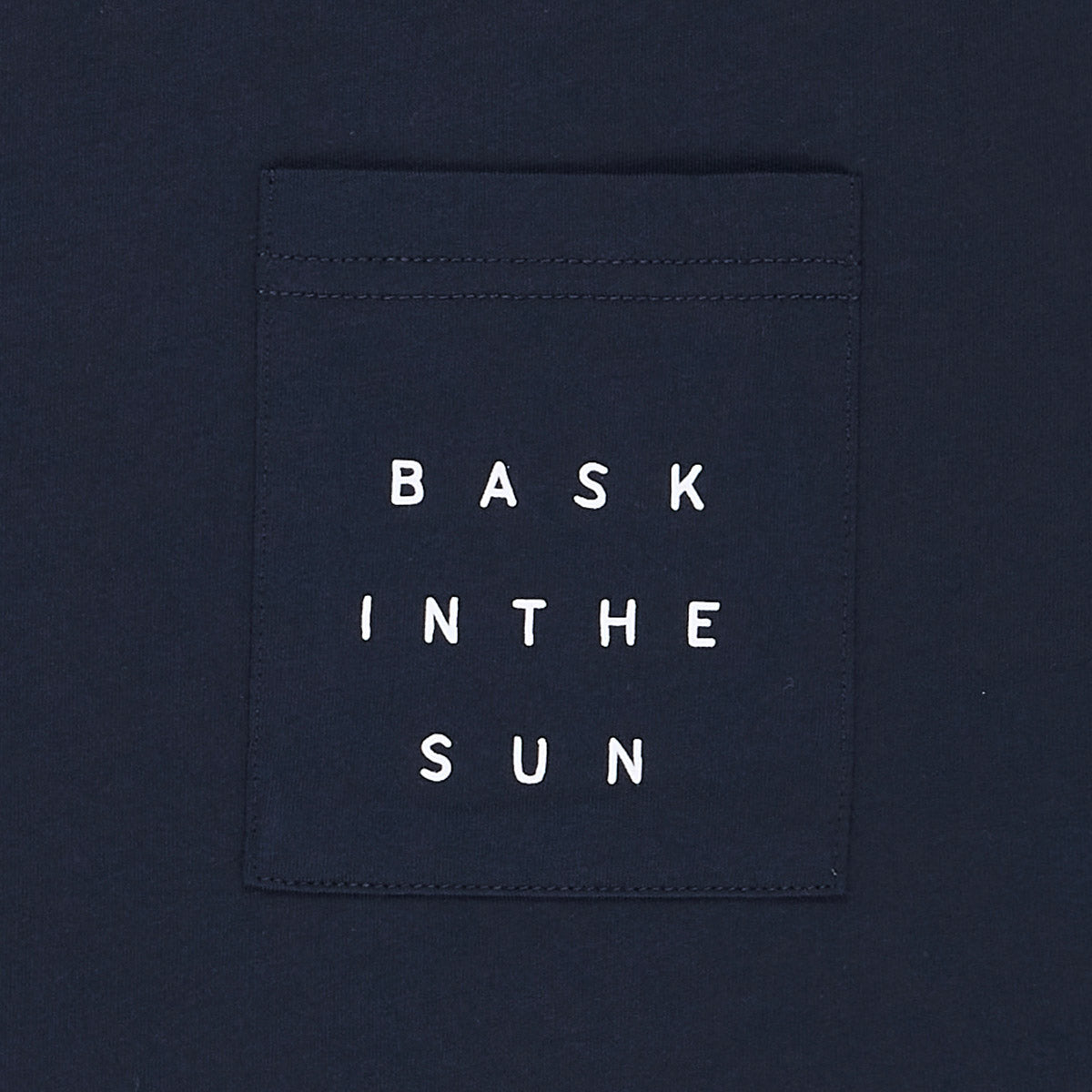 T-shirt imprimé en coton bio | Marine "sunrise navy"