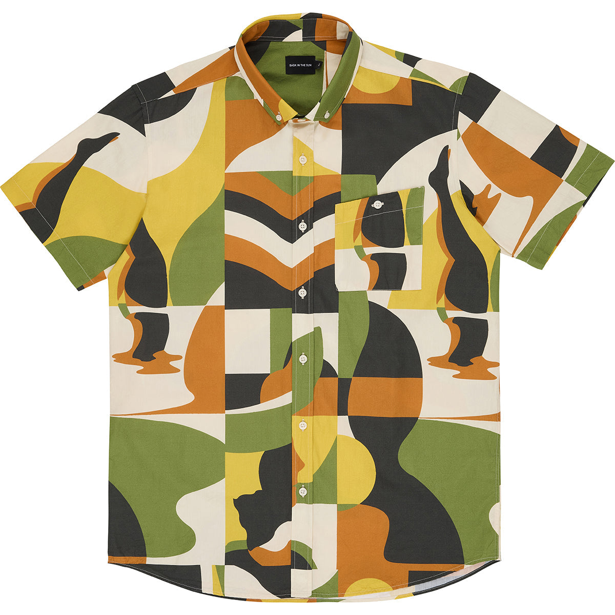 Chemise manches courtes en coton bio | multicolore "paradise"