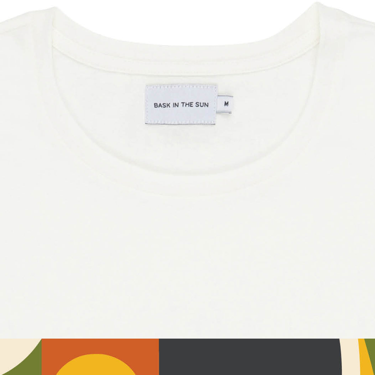 T-shirt imprimé en coton bio | blanc "paradise natural"